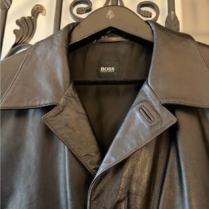 Men’s Hugo Boss Black Lamb Skin Leather Jacket 44R
